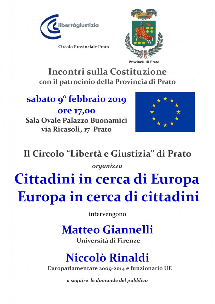 Incontro Libertà e Giustizia 09-02-2019 Unione europea