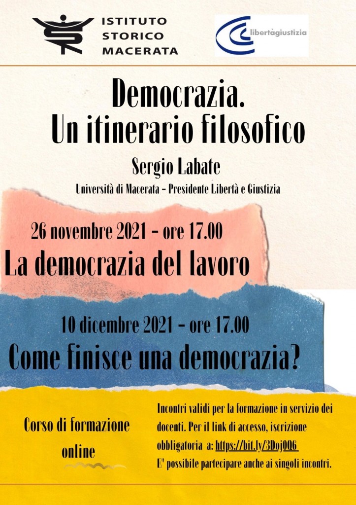 2021-11-26 e 12-10 - Democrazia un itinerario filosofico